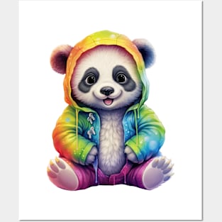 Rainbow Baby Panda Posters and Art